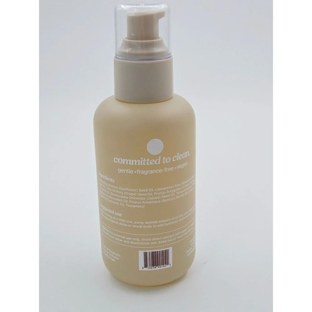 Roe Calming Baby Oil Soften + Soothe Fragrance Free Vegan 4fl oz 120ml Pump